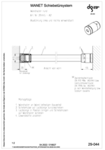 MANET-Schiebetürsystem, Wandhalter rund